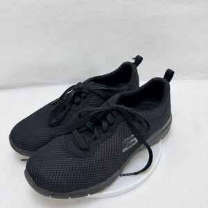 Skechers Athletic Sneakers Wide Fit US Womens 7.5 Black